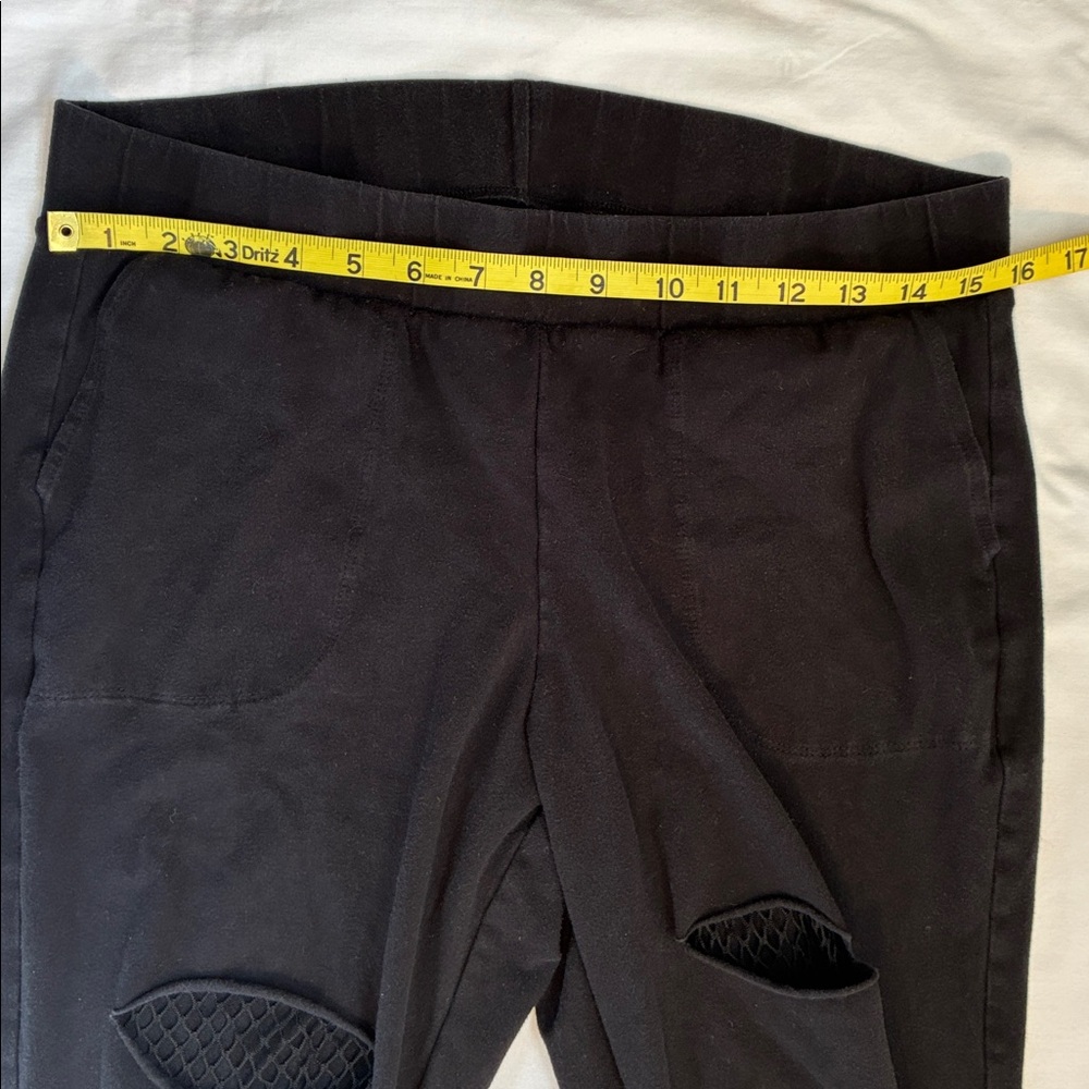 Torrid Black Leggings Size 2 Distressed Fishnet - Picture 6 of 13